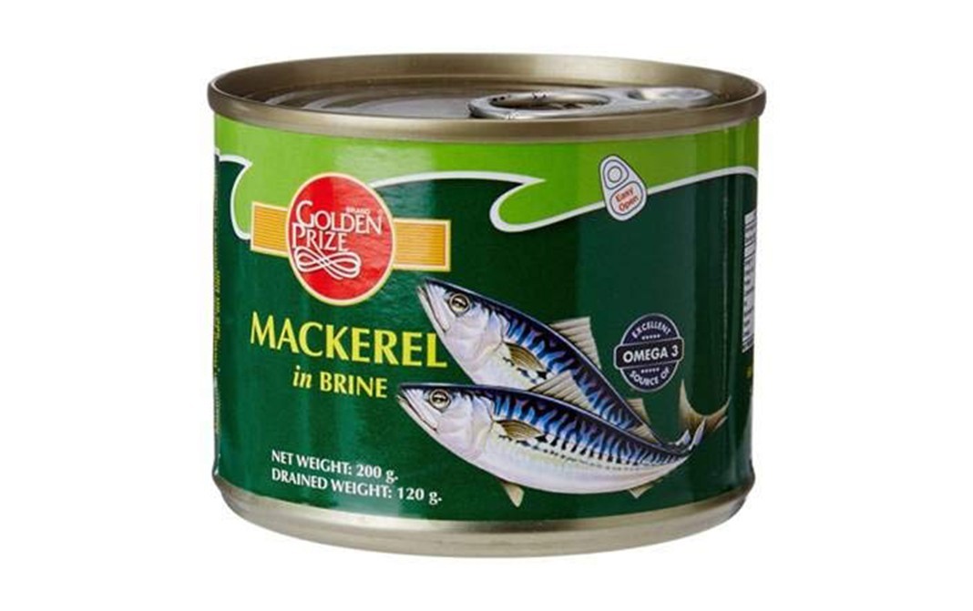 Golden Prize Mackerel in Brine    Tin  200 grams